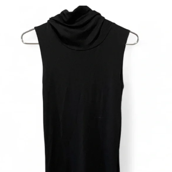 Dolls Kill Black Turtleneck Sleeveless Maxi Dress - Picture 2 of 9